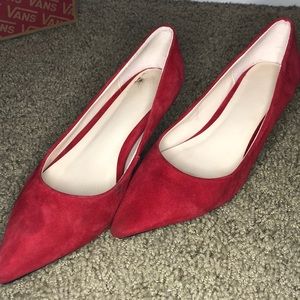 Red kitten Heels